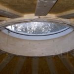 kruhový světlík - dřevěná jurta